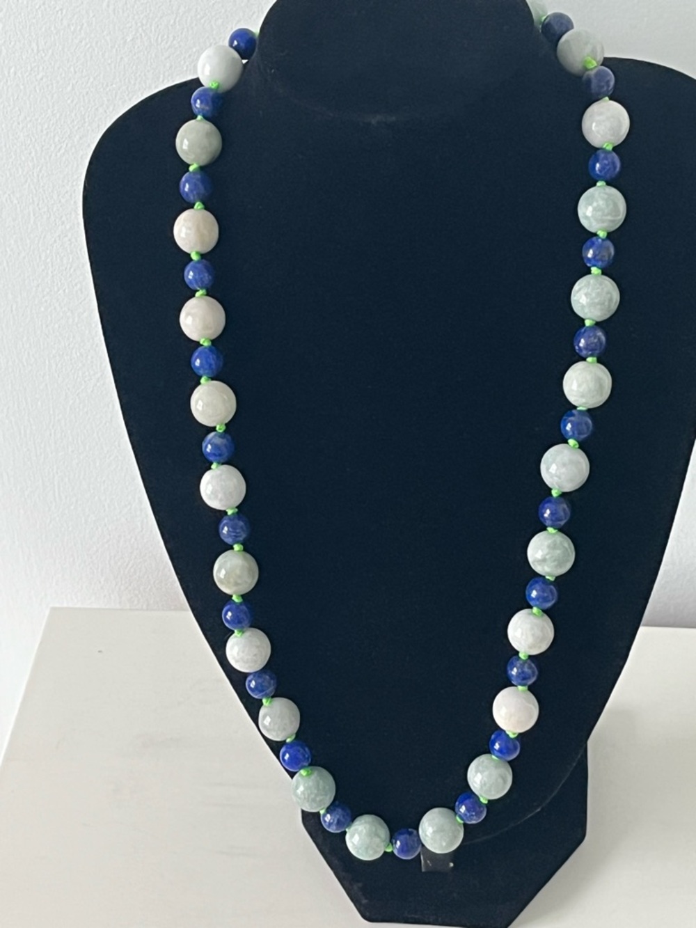 Jadeite Jade and Lapis necklace.